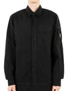 Tylon L Button Long Sleeve Shirt Black - CP COMPANY - BALAAN 2