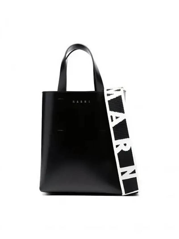 Museo Mini Leather Tote Bag Black - MARNI - BALAAN 2