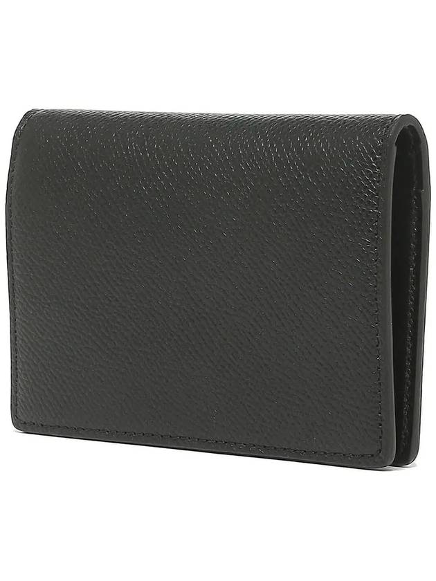 Stitched Bi-Fold Leather Card Wallet Black - MAISON MARGIELA - BALAAN 5