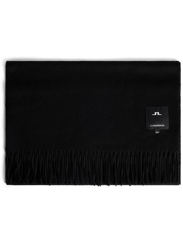 Men's Frame Cashmere Blend Scarf Black - J.LINDEBERG - BALAAN 2