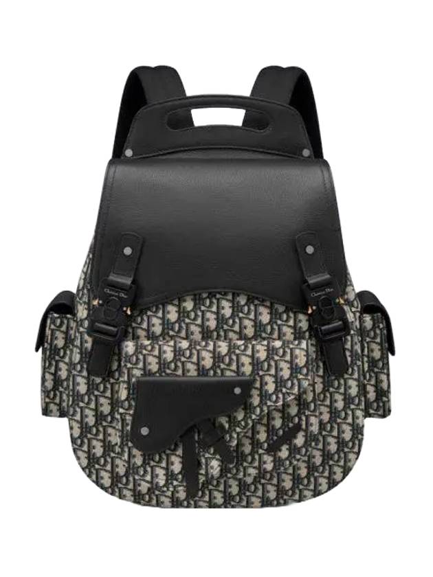 Gallop Maxi Oblique Jacquard Canvas Backpack Beige Black - DIOR - BALAAN 1