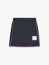 Women's Military Ripstop Framing Mini A-Line Skirt Navy - THOM BROWNE - BALAAN 2