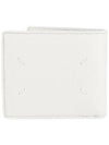 Stitched Bifold Leather Half Wallet White - MAISON MARGIELA - BALAAN 2