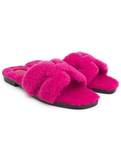 Hermes Shearling Oran Slippers 37 Pink 3HA1065 - LOUIS VUITTON - BALAAN 2