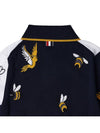 Fun-Mix Cotton Merino Birds and Bees 4-Bar Polo Shirt White - THOM BROWNE - BALAAN 9