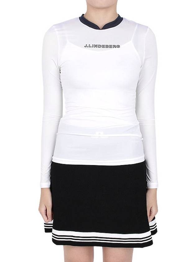 Meja Polyester Long Sleeve T-Shirt White - J.LINDEBERG - BALAAN 4