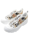 Arthur Vintage Check Cotton Leather Low Top Sneakers White - BURBERRY - BALAAN 2