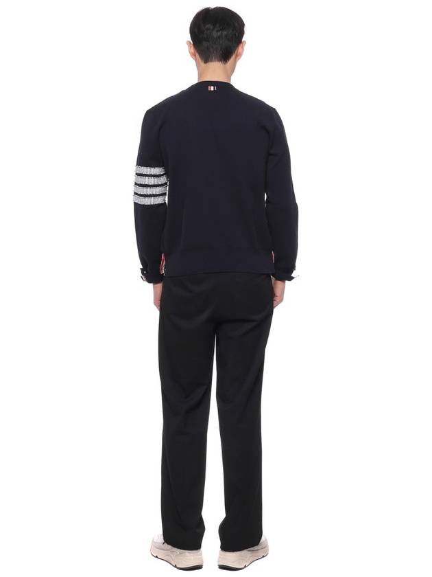 4 Bar Straight Knit Top Navy - THOM BROWNE - BALAAN 6