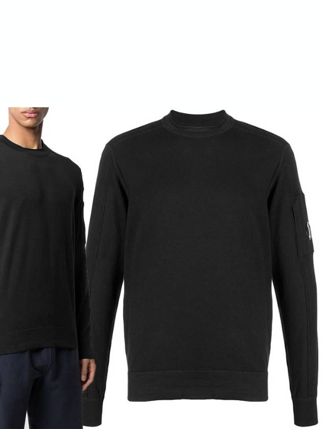 Lend Wappen Soft Knit Black - CP COMPANY - BALAAN.