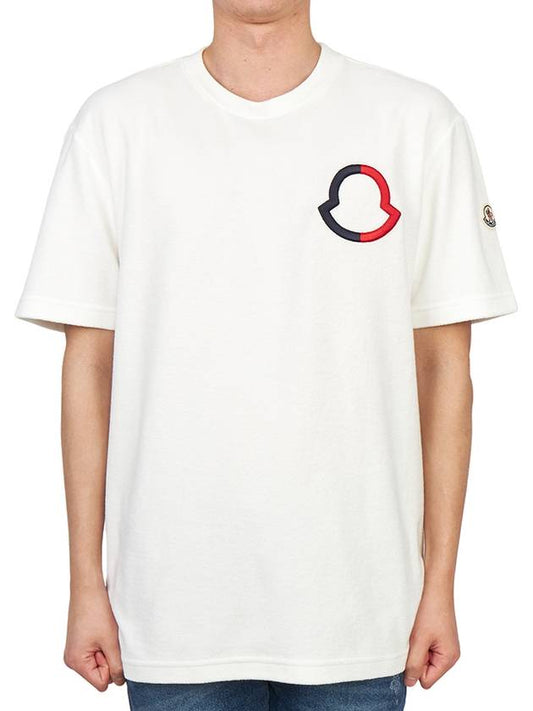 Embroidered Logo Short Sleeve T-Shirt White - MONCLER - BALAAN 2