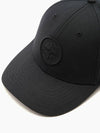 Logo Patch Cotton Ball Cap Black - STONE ISLAND - BALAAN 3