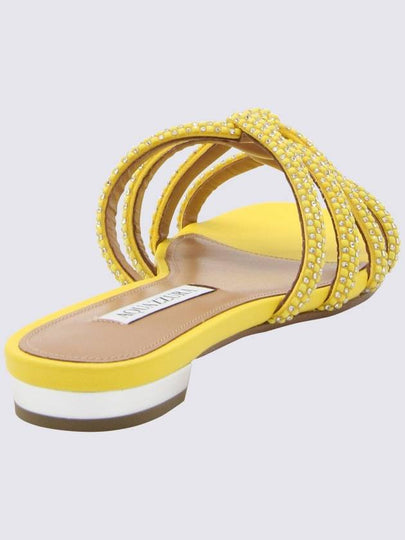 Aquazzura Yellow Leather Sandals - AQUAZZURA - BALAAN 2