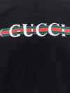 Print Cotton Jersey Sweatshirt Black - GUCCI - BALAAN 4