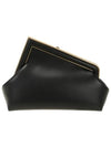 First Small Leather Shoulder Bag Black - FENDI - BALAAN 4