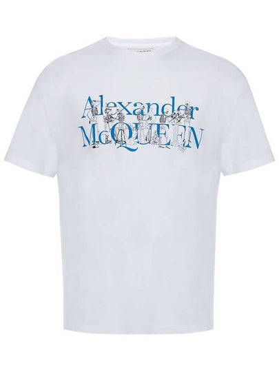 Skeleton Logo Short Sleeve T-Shirt White - ALEXANDER MCQUEEN - BALAAN 2