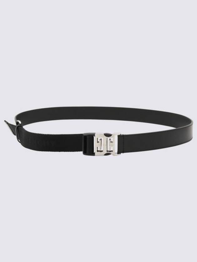 4G Logo Buckle Reversible Leather Belt Black - GIVENCHY - BALAAN 4