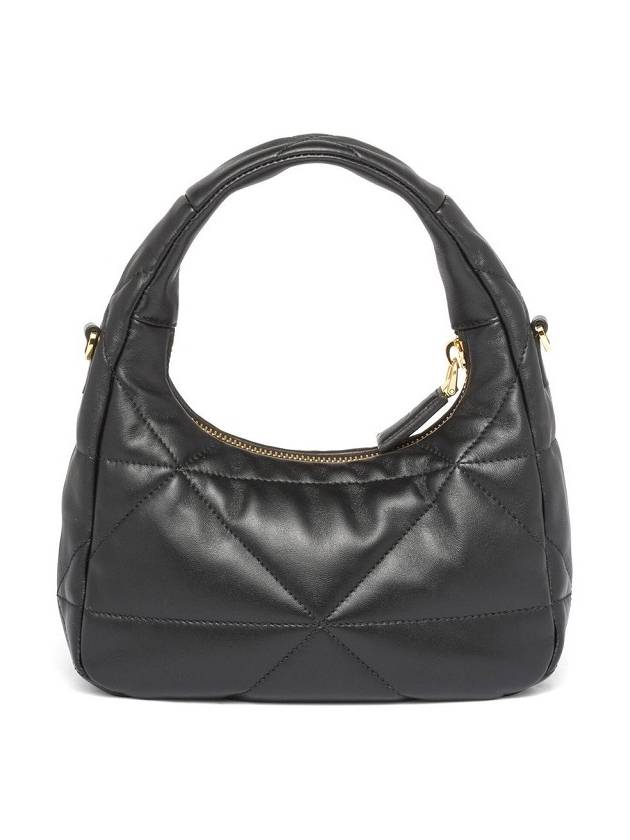 Nappa Leather Mini Bag with Topstitching Black - PRADA - BALAAN 4