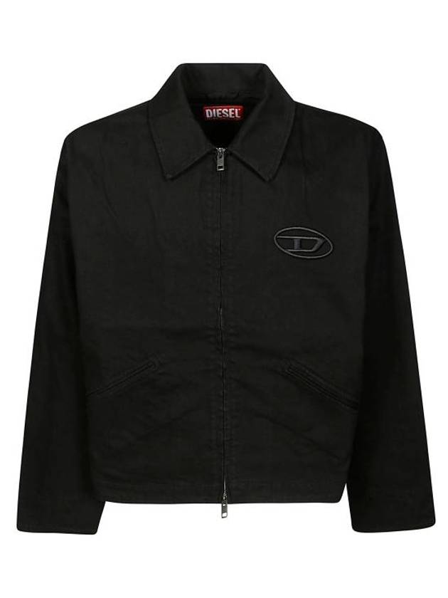 J Taylor Bleach Logo Denim Jacket Black - DIESEL - BALAAN 2