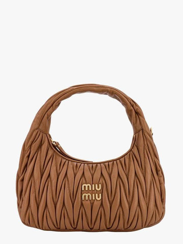 Wander Materasse Nappa Leather Shoulder Bag Brown - MIU MIU - BALAAN 1