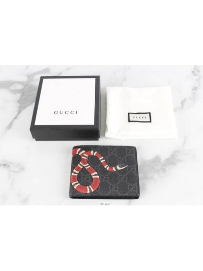 Snake bifold wallet black - GUCCI - BALAAN 2