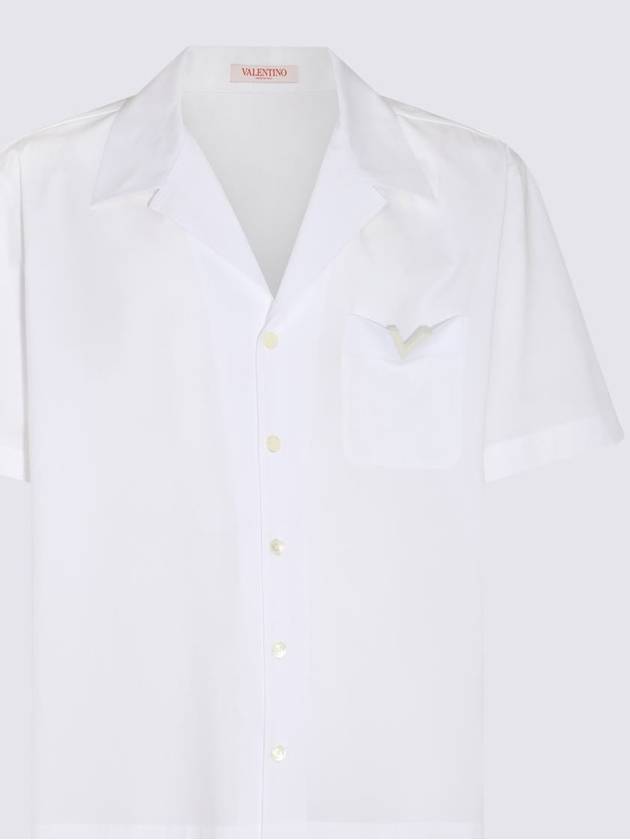 Men s V logo short sleeve shirt white - VALENTINO - BALAAN 5