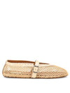 Buckle Strap Mesh Flats Nude - ALAIA - BALAAN 1