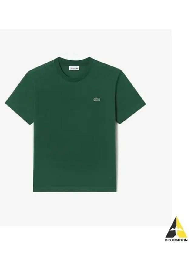 Men s Basic Crew Neck T Shirt Green - LACOSTE - BALAAN 1