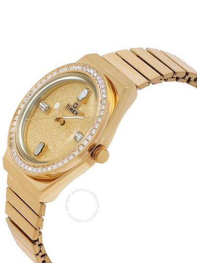 Timex Q Timex Quartz Crystal Gold Dial Ladies Watch TW2W10500 - TIMEX - BALAAN 2