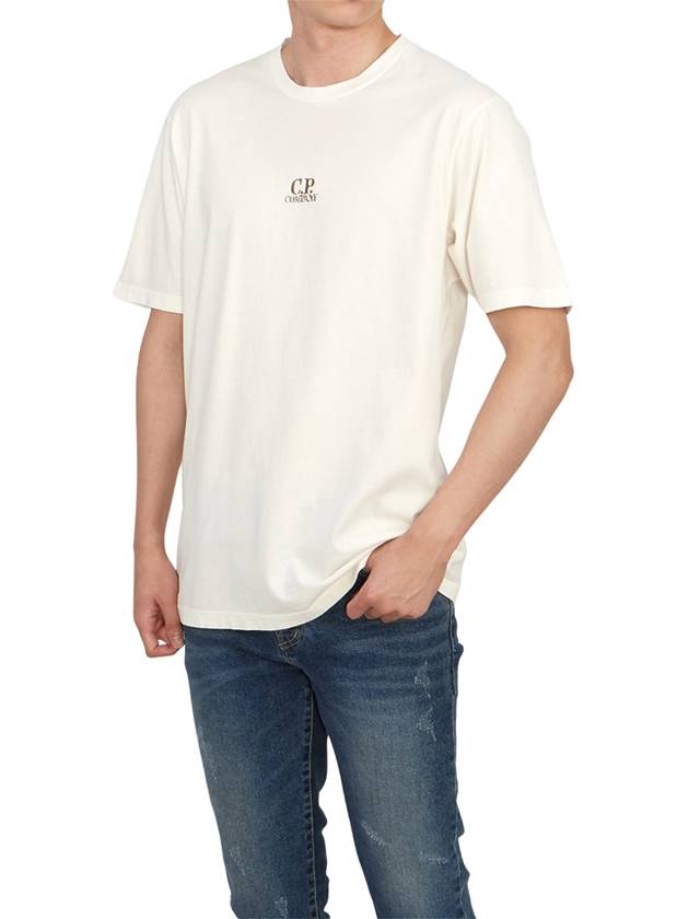 Three Cards Short Sleeve T-Shirt White - CP COMPANY - BALAAN 5