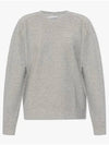 Women's Drop Shoulder Sweatshirt Grey Isoli - GANNI - BALAAN 3