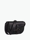 Mini Saddle Strap Grained Calfskin Oblique Jacquard Messenger Bag Black - DIOR - BALAAN 3