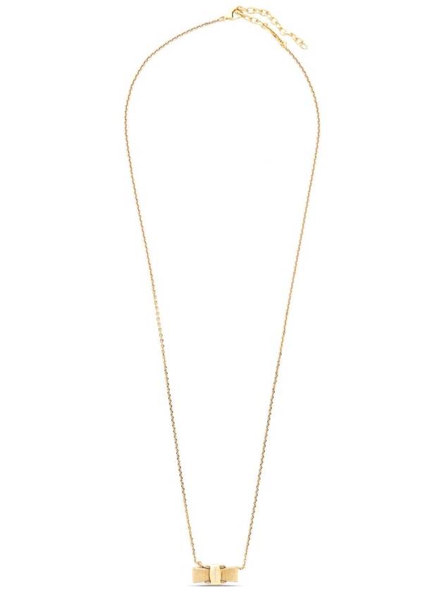 Women's Vara Bow Pendant Necklace Gold - SALVATORE FERRAGAMO - BALAAN 4