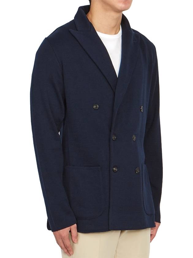 Men's Double Breasted Cardigan Navy - RVR LARDINI - BALAAN 4