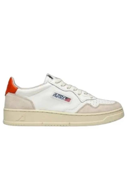 Women's Medalist Low Top Sneakers White Orange - AUTRY - BALAAN 2