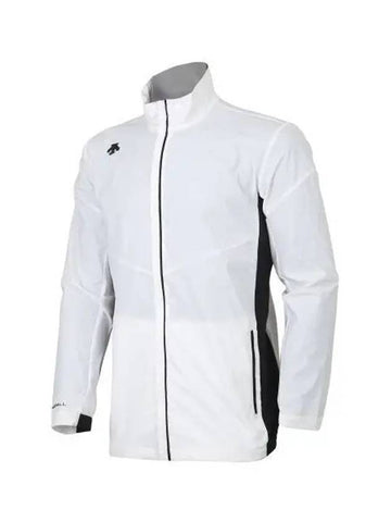 BASEBALL SM421ZWBO1 Full Zip Up Long Sleeve Windbreaker White Black - DESCENTE - BALAAN 1