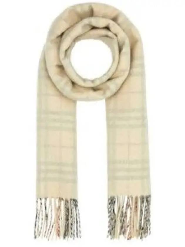 Reversible Check Cashmere Scarf Beige - BURBERRY - BALAAN 2