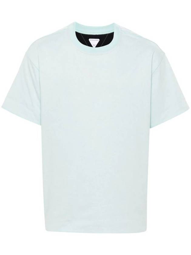 Long Sleeve T-Shirt 744998V16E04602 PALE TURQUOISE NAVY - BOTTEGA VENETA - BALAAN 2