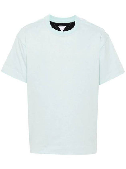 Long Sleeve T-Shirt 744998V16E04602 PALE TURQUOISE NAVY - BOTTEGA VENETA - BALAAN 2