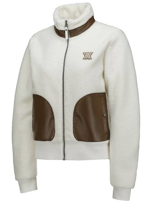 Official W LEATHER PATCH POINT FLEECE JK IV - ANEWGOLF - BALAAN 3