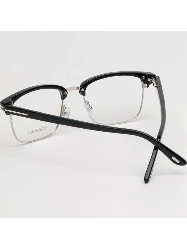 Eyewear Half Rim Eyeglasses Black Silver - TOM FORD - BALAAN 5