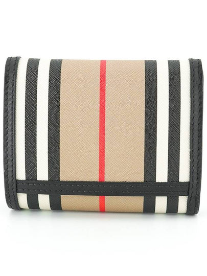 Lancaster Striped Half Wallet Beige - BURBERRY - BALAAN 2