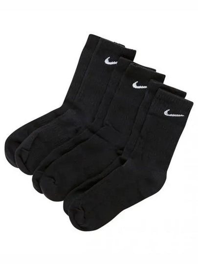 Everyday Cushioned Training Crew Socks 3 Pack Black - NIKE - BALAAN 2