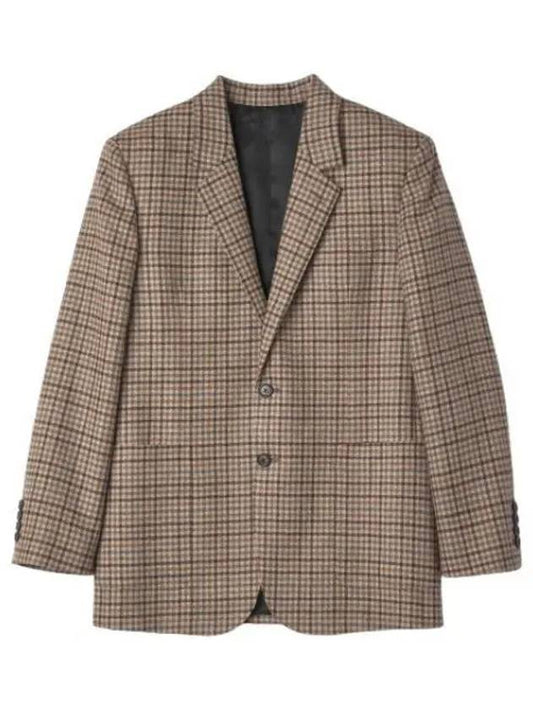 Jude Check Jacket Brown Blazer Suit - CELINE - BALAAN 1