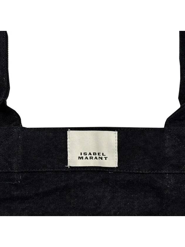 Yenky Small Cotton Tote Bag Black - ISABEL MARANT - BALAAN 4