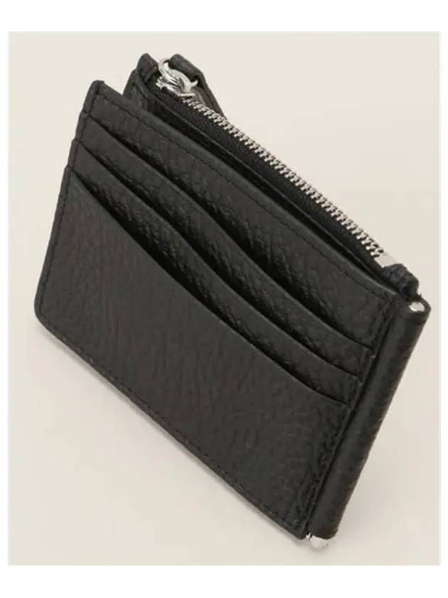 Stitch Leather Zipper Card Wallet Black - MAISON MARGIELA - BALAAN 4