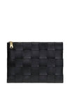 Cassette Intrecciato Medium Clutch Bag Black - BOTTEGA VENETA - BALAAN 2