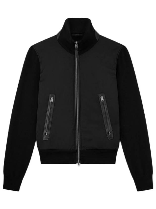 Men s Nylon Down Front Blouson Bomber Jacket Black - TOM FORD - BALAAN 1