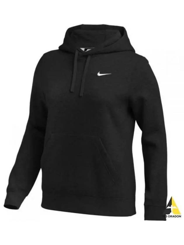 Logo Team Club Pullover Hoodie Black - NIKE - BALAAN 2