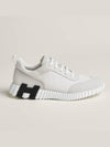 Graphic Mesh Suede Low Top Sneakers Blanc - HERMES - BALAAN 4