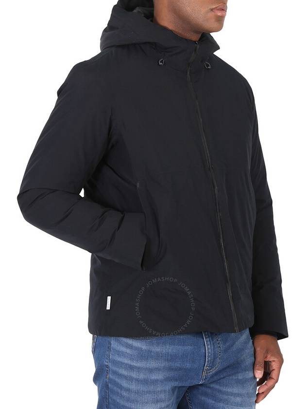 Save The Duck Men's Black Alvaro Logo-patch Hooded Padded Jacket, Size X-Small - SAVE THE DUCK - BALAAN 2